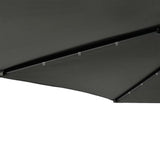 Garden Parasol with LEDs and Steel Pole Anthracite 225x225x212cm - Extra Image