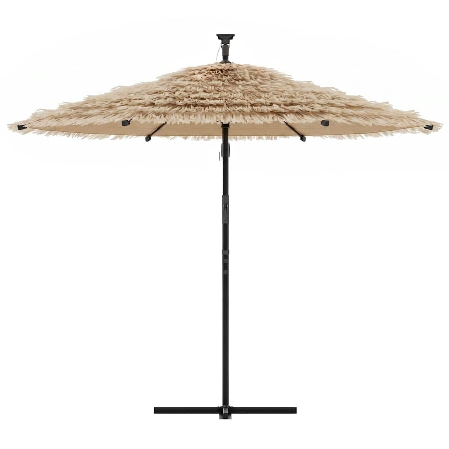 Garden Parasol with Steel Pole Brown 269x269x235 cm