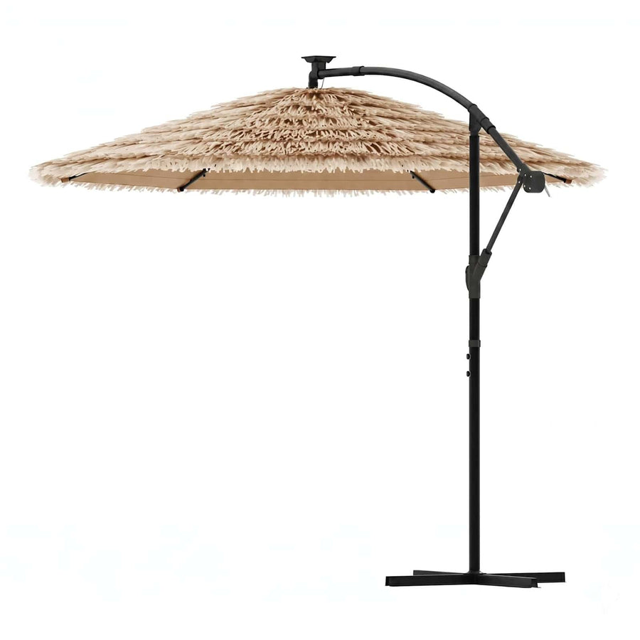 Garden Parasol with Steel Pole Brown 269x269x235 cm
