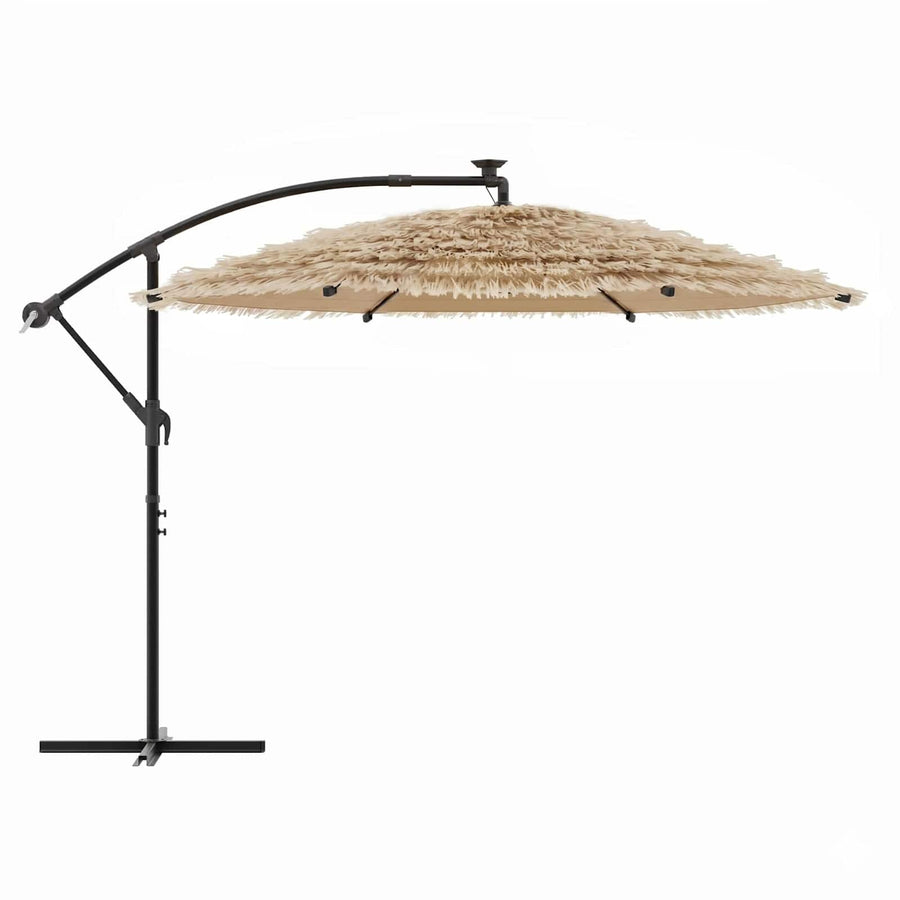 Garden Parasol with Steel Pole Brown 269x269x235 cm