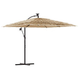 Garden Parasol with Steel Pole Brown 290x290x238 cm - Front View