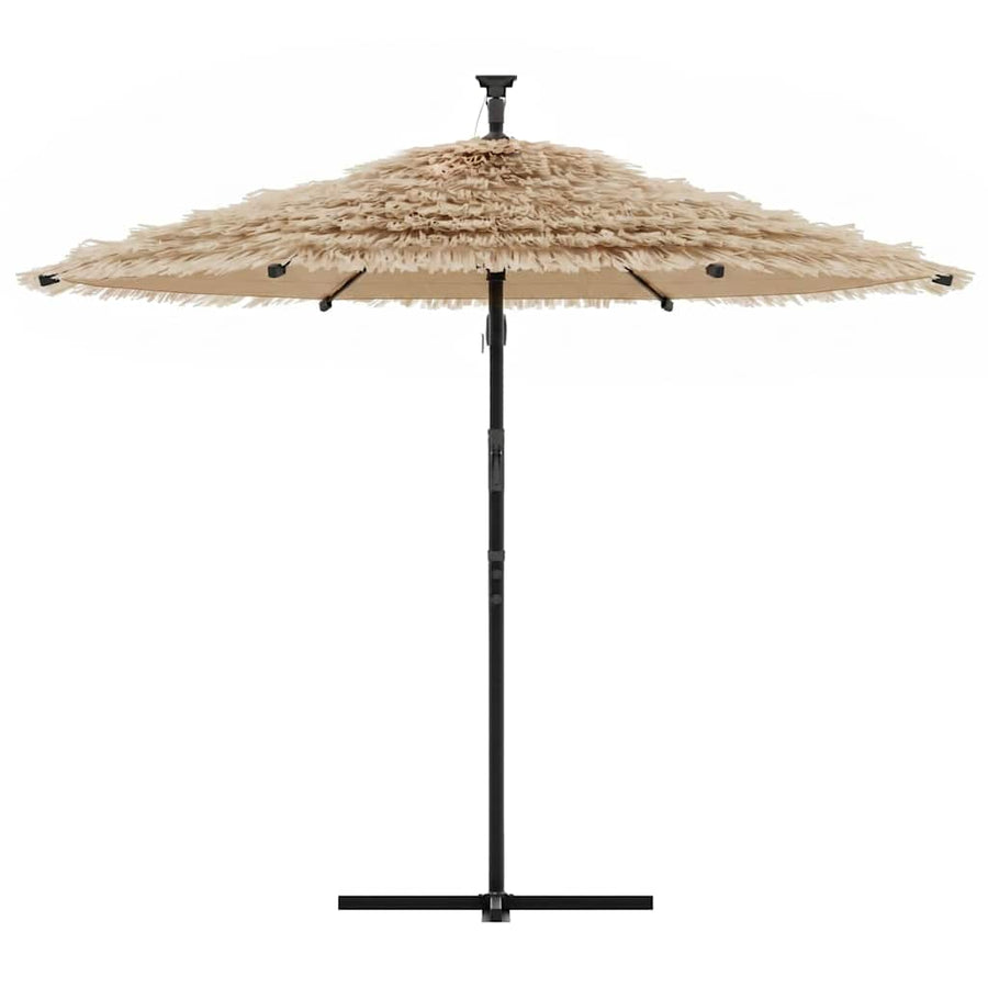 Garden Parasol with Steel Pole Brown 290x290x238 cm
