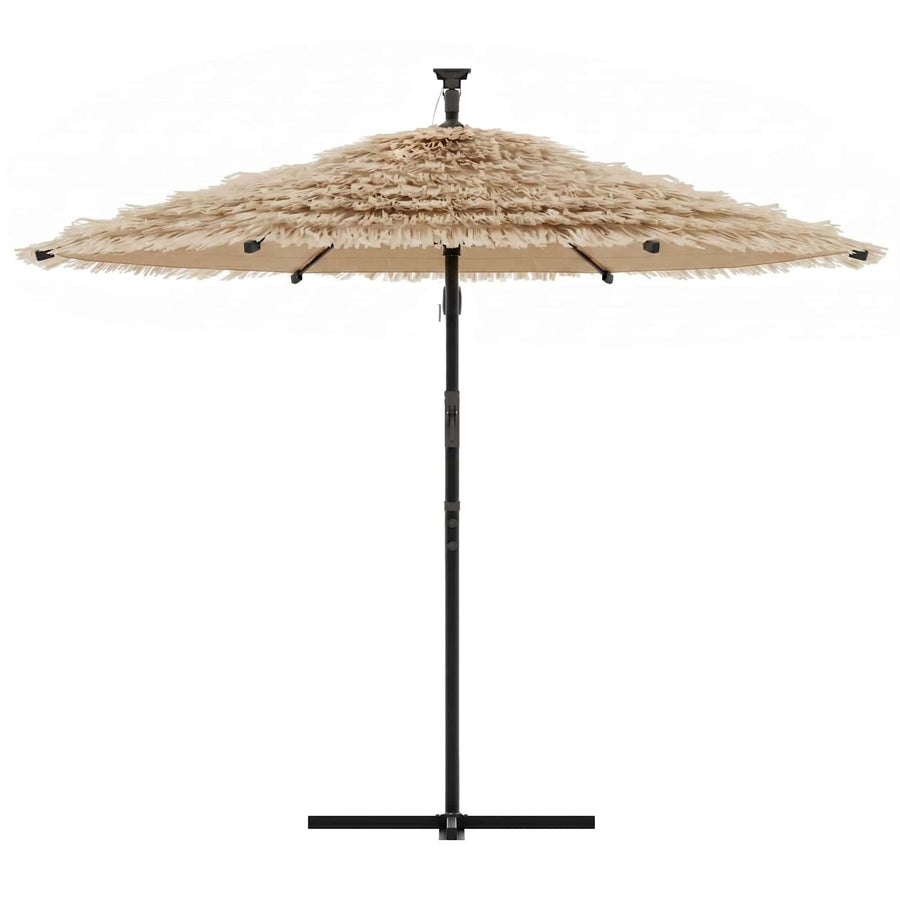 Garden Parasol with Steel Pole Brown 290x290x238 cm