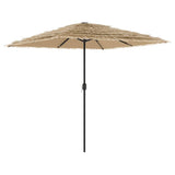 Garden Parasol with Steel Pole Brown 248x248x248 cm - Front View