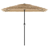 Garden Parasol with Steel Pole Brown 248x248x248 cm - Top-Down View
