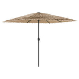 Garden Parasol with Steel Pole Brown 248x248x248 cm - 45-Degree Angle