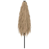 Garden Parasol with Steel Pole Brown 248x248x248 cm - Rear View