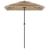 Garden Parasol with Steel Pole Brown 300x200x250 cm - Top-Down View