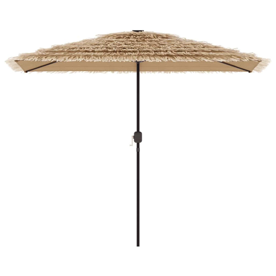 Garden Parasol with Steel Pole Brown 300x200x250 cm
