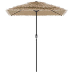 Garden Parasol with Steel Pole Brown 300x200x250 cm