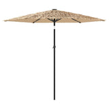 Garden Parasol with Steel Pole Brown 268x268x226 cm - 45-Degree Angle
