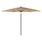 Garden Parasol with Steel Pole Brown 288x288x225 cm - Front View