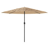 Garden Parasol with Steel Pole Brown 324x324x247 cm - Top-Down View