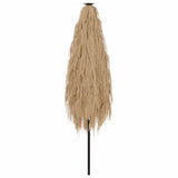 Garden Parasol with Steel Pole Brown 388x388x248 cm - Rear View