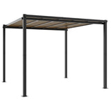 Garden Gazebo Anthracite 3x3 m Aluminium - Front View