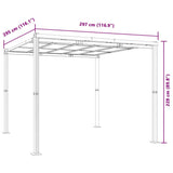 Garden Gazebo Anthracite 3x3 m Aluminium - Close-Up Angle