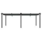 Garden Gazebo with Retractable Roof Anthracite 3x6 m Aluminium