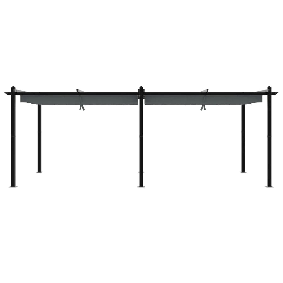 Garden Gazebo with Retractable Roof Anthracite 3x6 m Aluminium