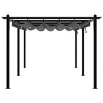 Garden Gazebo with Retractable Roof Anthracite 3x6 m Aluminium