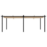 Garden Gazebo with Retractable Roof Taupe 3x6 m Aluminium - Top-Down View