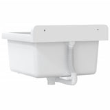 Sink Washbasin for Wall Mounting White 40x40x24 cm Resin