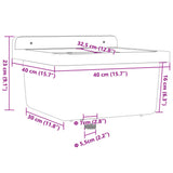 Sink Washbasin for Wall Mounting White 40x40x24 cm Resin