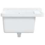 Sink Washbasin for Wall Mounting White 50x35x24 cm Resin