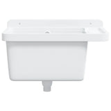 Sink Washbasin for Wall Mounting White 50x35x24 cm Resin - Top-Down View