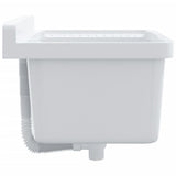 Sink Washbasin for Wall Mounting White 50x35x24 cm Resin - 45-Degree Angle