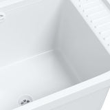Sink Washbasin for Wall Mounting White 50x35x24 cm Resin - Extra Image