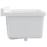 Utility Sink for Wall Mounting White 60x40x28 cm Resin - 45-Degree Angle