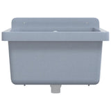 Sink Washbasin for Wall Mounting Grey 40x40x24 cm Resin - Top-Down View