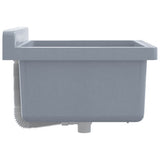 Sink Washbasin for Wall Mounting Grey 40x40x24 cm Resin - 45-Degree Angle