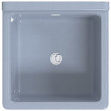 Sink Washbasin for Wall Mounting Grey 40x40x24 cm Resin - Close-Up Angle