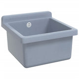 Sink Washbasin for Wall Mounting Grey 40x40x24 cm Resin - Low Angle