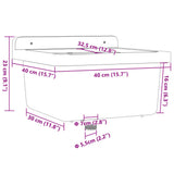Sink Washbasin for Wall Mounting Grey 40x40x24 cm Resin - Extra Image