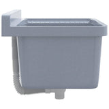 Sink Washbasin for Wall Mounting Grey 50x35x24 cm Resin - 45-Degree Angle
