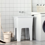 Laundry Tub White 59x41x75 cm Resin - Side View