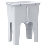 Laundry Tub White 59x41x75 cm Resin - Rear View