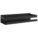 Shower Shelf Matt Black 30x10x6 cm Brushed 304 Stainless Steel - Front View