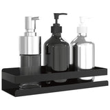 Shower Shelf Matt Black 30x10x6 cm Brushed 304 Stainless Steel - Side View