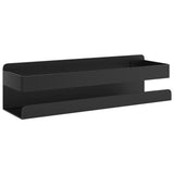 Shower Shelf Matt Black 23x6.5x6 cm Brushed 304 Stainless Steel - Front View