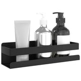 Shower Shelf Matt Black 23x6.5x6 cm Brushed 304 Stainless Steel - Side View