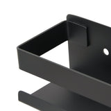 Shower Shelf Matt Black 23x6.5x6 cm Brushed 304 Stainless Steel - Close-Up Angle