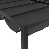 Garden Gazebo with Retractable Roof Anthracite 3x3 m Steel - Close-Up Angle