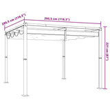 Garden Gazebo with Retractable Roof Anthracite 3x3 m Steel - Extra Image