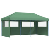 Foldable Party Tent Pop-Up with 3 Sidewalls Green - Front View