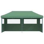 Foldable Party Tent Pop-Up with 3 Sidewalls Green