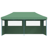 Foldable Party Tent Pop-Up with 3 Sidewalls Green - Side View