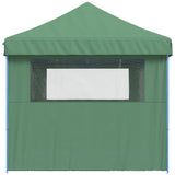 Foldable Party Tent Pop-Up with 3 Sidewalls Green - Top-Down View